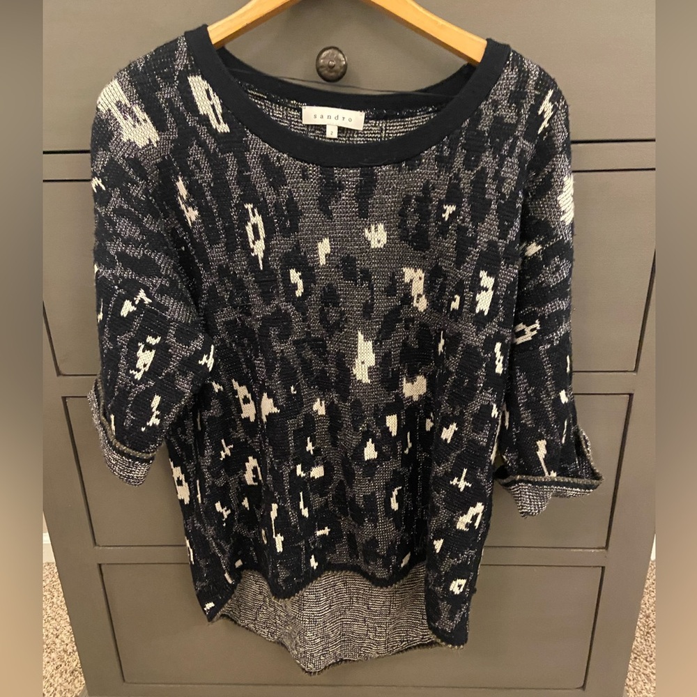 Sandro leopard sweater, size 2